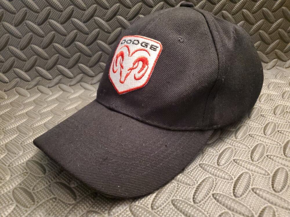 Dodge Ram Black Adjustable Hat Cap Hook & Loop Strapback